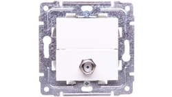 DANTE Gniazdo antenowe pojedyncze typu F białe 450454