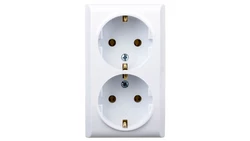 BIS Gniazdo podwójne z/u Schuko białe GN-2BS/00