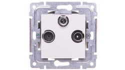 DANTE Gniazdo antenowe RTV/SAT końcowe białe 450476