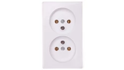 KAPPA Gniazdo podwójne z/u białe GW-2KZ/00