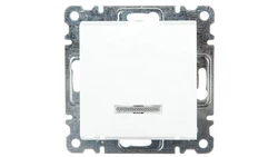 Lumina Łącznik zwierny z podświetleniem 10AX 230V biały WL0410