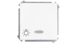 Simon Basic Przycisk /światło/ z podświetleniem 24V, szybkozłącza, biały BMS1L24V.01/11