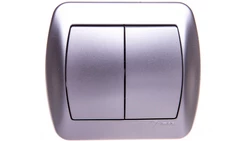 Simon Akord Łącznik schodowy podwójny aluminium metalizowane AW6/2/26