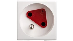 Simon Connect Gniazdo K45 pojedyncze DATA z/u 16A IP20 z kluczem uprawniającym, szybkozłącza, czysta biel KS22/9