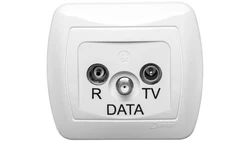 Simon Akord Gniazdo antenowe R/TV/DATA białe AAD/11