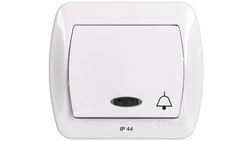 Simon Akord Przycisk bryzgoszczelny /dzwonek/ IP44 z podświetleniem biały AD1BL/11