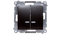 Simon 54 Łącznik świecznikowy z podświetleniem antracyt DW5ABL.01/48