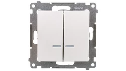 Simon 54 Łącznik świecznikowy z podświetleniem biały DW5ABL.01/11