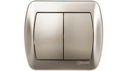 Simon Akord Łącznik schodowy podwójny satyna metalizowana AW6/2/29