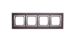 Simon 54 Nature Ramka poczwórna metal INOX YIN DRN4/78