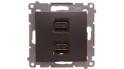 Simon 54 Gniazdo podwójne HDMI antracyt DGHDMI2.01/48
