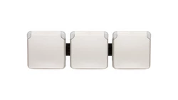 PLEXO55 Gniazdo potrójne poziome z/u białe/ecru 069644