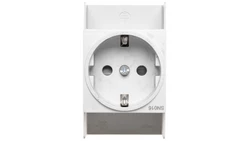 Gniazdo modułowe Schuko 10/16A 250V AC na szynę I kl. izolowane SN016