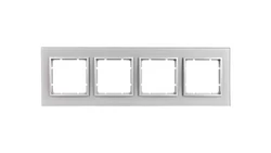 Berker B.3/B.7 Glas Ramka poczwórna szklana aluminium 10146414