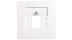 Berker B.1/B.3/B.7 Glas Element centralny do gniazda TAE i głośnikowego śnieżnobiały 10331909