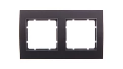 Berker B.3 Ramka podwójna aluminium czarny/antracyt 10123005