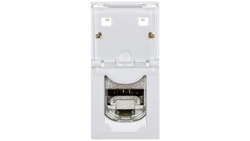 MOSAIC Gniazdo komputerowe pojedyncze RJ45 kat.6a STP 1M białe 076573