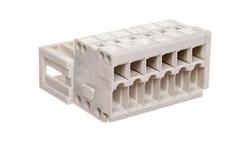 Gniazdo MCS-MINI Classic pinowe 6-torowe raster 3,5mm jasnoszare 734-306 /100szt./