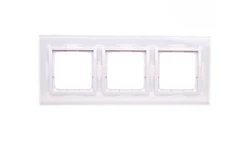 Simon 54 Nature Ramka potrójna szkło BIAŁA PERŁA DRN3/70