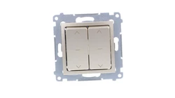 Simon 54 Łącznik żaluzjowy podwójny, szybkozłącza, złoty DZW2.01/44