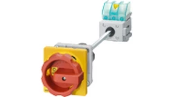 Rozłącznik główny/awaryjny 3P 16A 7.5kW AC23A 400V montaż na płycie z wałkiem pokrętło żółto-czerwone 4 otwory 3LD2013-0TK53