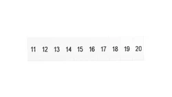 Oznacznik do złącz szynowych, opisówka ZB 5 numerowana od 11-20 kolor biały /10sztuk/