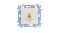 Simon 10 Gniazdo antenowe pojedyncze typu F kremowy CASF1.01/41