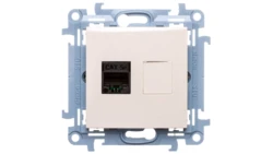Simon 10 Gniazdo komputerowe pojedyncze RJ45 kat.5e kremowe C51.01/41