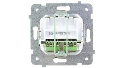 AS Gniazdo telefoniczne podwójne RJ11 niezależne ecru GPT-2GN/m/27