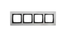 Simon 54 Nature Ramka poczwórna metal SATYNOWY MROK DRN4/80