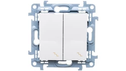 Simon 10 Łącznik schodowy podwójny 10AX biały CW6/2.01/11