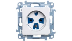 Simon 10 Gniazdo pojedyncze DATA z/u 16A IP20 z kluczem uprawniającym białe CGD1.01/11