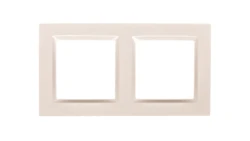 Simon 10 Ramka podwójna kremowa CR2/41