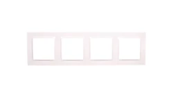 Simon 10 Ramka poczwórna biała CR4/11