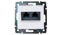 VALENA Gniazdo komputerowe podwójne RJ45 kat.5e UTP białe 774231