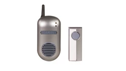 Dzwonek bezprzewodowy zestaw BULIK hermetyczny 230V zasięg 100m srebrny DRS-982K-SRB SUN10000007