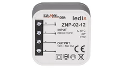 Zasilacz LED dopuszkowy 12V DC 2W ZNP-02-12 LDX10000026