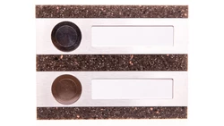 Przycisk dzwonkowy podłużny podwójny brązowy 1A/50V PDK-250/2-BRA YNS10000016