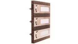 Przycisk dzwonkowy podłużny potrójny brązowy 1A/50V PDK-250/3-BRA YNS10000018