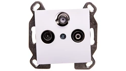 Lumina Gniazdo antenowe RTV-SAT przelotowe białe WL3120