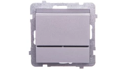 SONATA Łącznik hotelowy z podświetleniem srebro mat ŁP-15RS/m/38