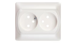 SISTENA LIFE Plakietka gniazda podwójnego pearl 771535