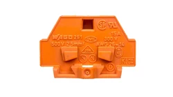 Złączka szynowa 2-przewodowa 2,5mm2 pomarańczowa 261-306 /50szt./