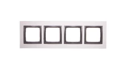 Simon 54 Nature Ramka poczwórna metal INOX YANG DRN4/76