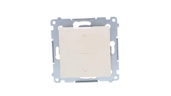 Simon 54 Premium Łącznik żaluzjowy trójpozycyjny 1-0-2, szybkozłącza, kremowy DZW1K.01/41