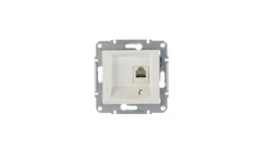 Sedna Gniazdo telefoniczne pojedyncze RJ11 białe SDN4101121
