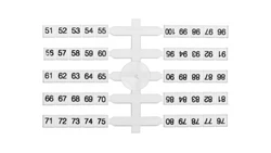 Oznacznik elastyczny do złączek szynowych EO3 /51-100/ 4x50szt. 003901774