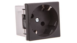 Simon Connect Gniazdo K45 pojedyncze SCHUKO z/u 16A IP20, szybkozłącza, szary grafit K11/14