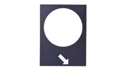 Tabliczka opisowa czarna prostokątna 30x40mm DO TYŁU WOLNO ZB2BY2916 /10szt./