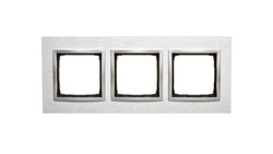 Simon 54 Nature Ramka potrójna metal INOX KLASYCZNY DRN3/77